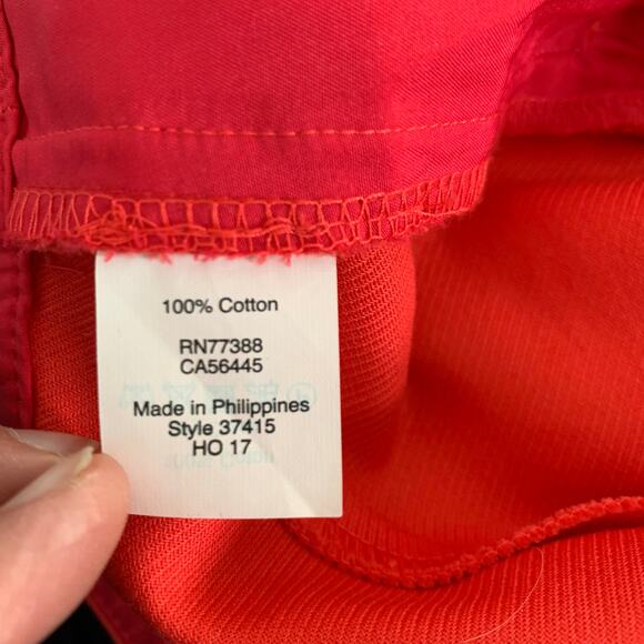 J. Crew Factory Poppy Red Cotton Pencil Skirt Size 8 - Picture 7 of 7